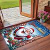Christmas Custom Name Printed Square Area Rug Soft Non Slip Floor Carpet For Bedroom Holiday Gift