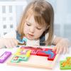 Printed Cute Animal 3D Wooden Puzzles Colorful Tangram Math Toys Pre-school Kids Intellectual Educational Children Toy