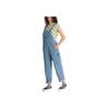 Vans Ground Work Denim Overalls With Plain Logo Women Bottoms Blue VN000F7E7W6