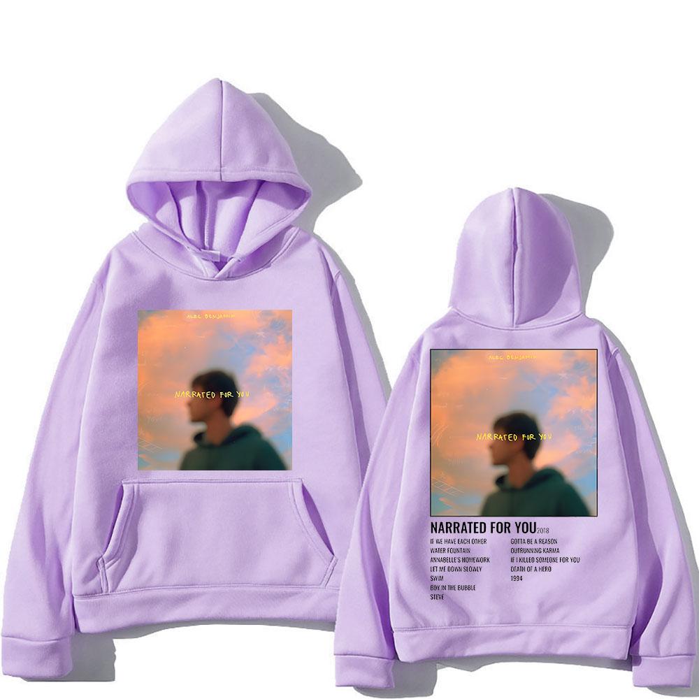 Mikina s kapucí Alec Benjamin s grafickým potiskem, gotický fleecový top s kapsou a kapsou, hip hopové oblečení, vintage měkká mikina