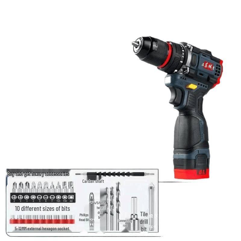 Dongcheng Brushless High-Power Cordless Drill - Multifunctional Electric Screwdriver