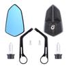 7/8Inch Motorcycle Handlebar End Mirror Inverted Rearview Mirror Universal Replacement 360 Degree Rotating Side Mirror