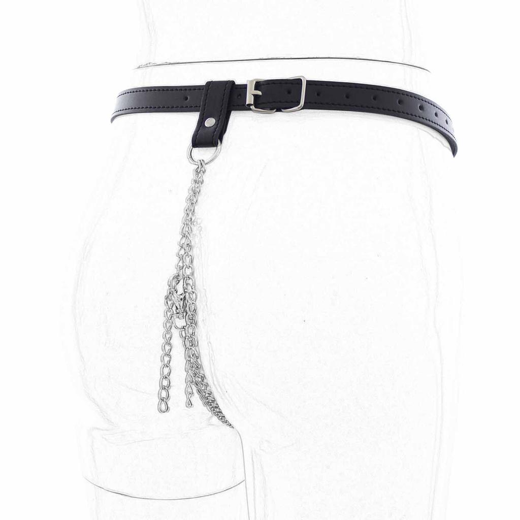 Chastity Belt for Women with Goods for Clitoris Training SM Chastity Adult SM Bondage Restraint Sexy Underwear for Slave Adjustable Chain, Women,