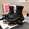 Martin boots female ins super fire thick sole lace mesh fairy wind summer cool boots hollow breathable small short boots