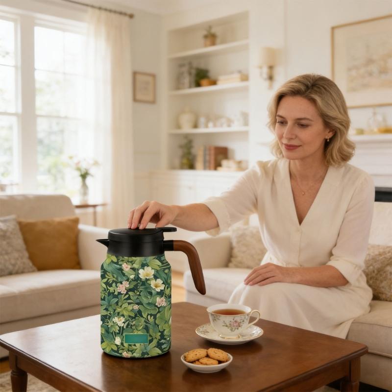 Excellent 316 Metal Tea Vessel With Leaf Strainer 1500ml Perfect For Social Gatherings And excursions
