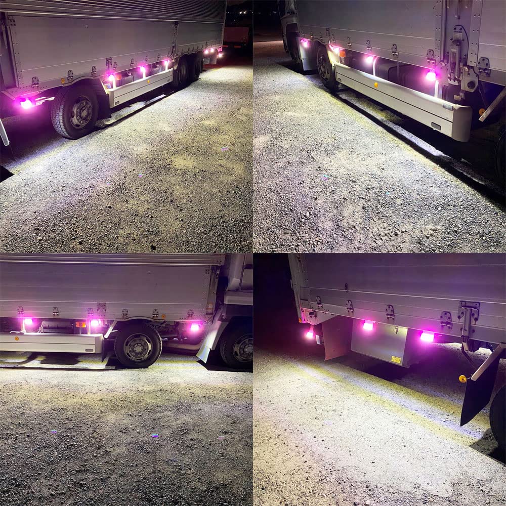 Discover Winds Super Dazzling 24V COB Chip Surface Emitting Bright Side Marker Lamps for Set of Red Downlight! Trucks, 10,