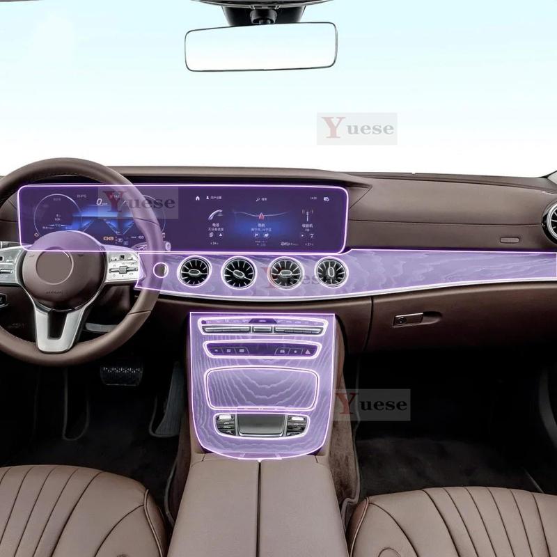 Car Navigation Screen Protector Invisible Transparent Film TPU Interior Film Stickers For Mercedes-Benz CLS -2024
