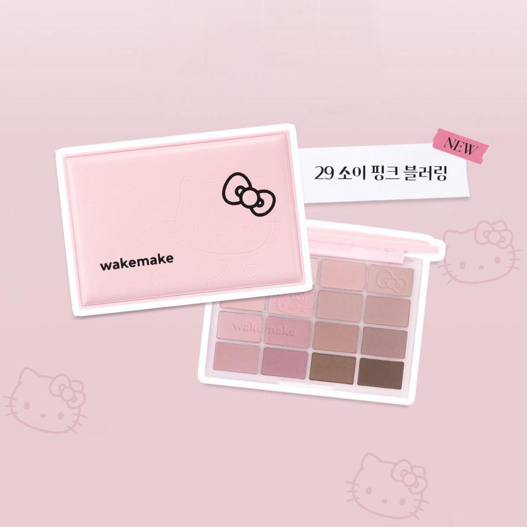 [Hello Kitty Black Edition] WAKEMAKE Soft Blurring Eye Palette 29 Soy Pink Blurring