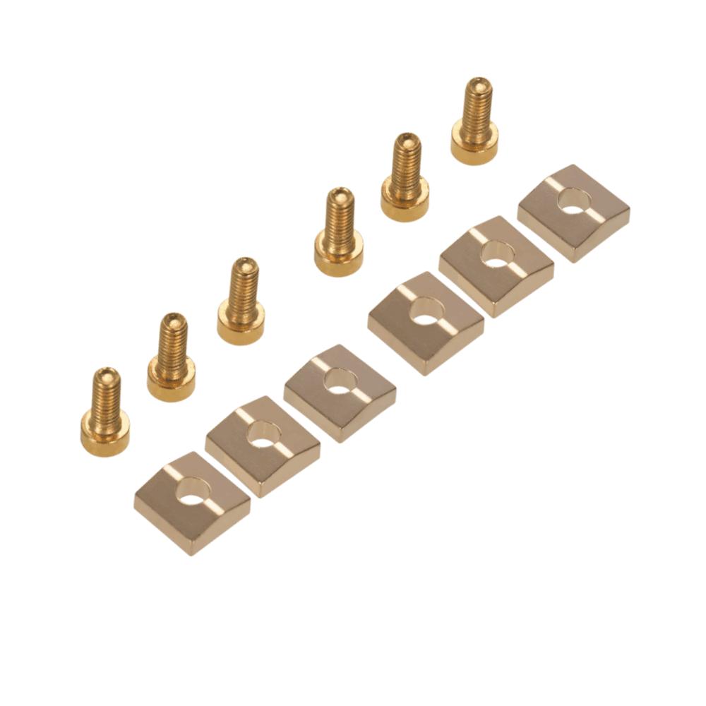 6 PEZZI Blocco Dado di Bloccaggio Nero/Argento/Oro Parti Metalliche per Ponte Tremolo per Sostituzione Chitarra