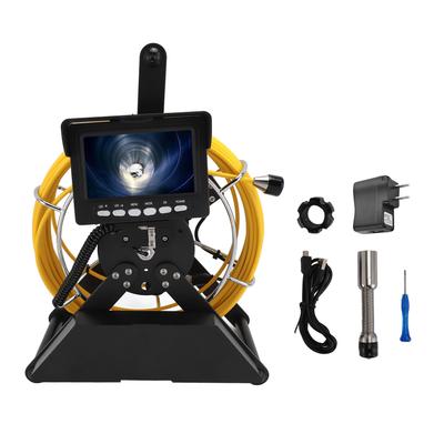 Cameră de inspecție țevi 4500mAh Reîncărcabilă IP68 1200TVL Cameră șarpe de canalizare Monitor de 4,3 inchi DVR