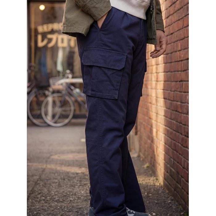 [NN NORMEN] NORMEN Combat Pants Cargo Pants Stretch Twill Royal Navy Easy Pants (BLUE, XL)