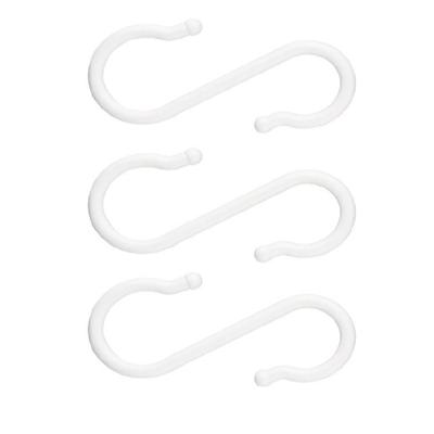 Damage Release S Hooks Plastic Adhesive Wall Hooks No Drilling Required Hangers for Practical Storage Organization