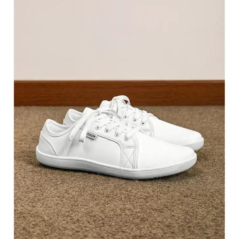 Pantofi pentru bărbați Pantofi largi, desculți, pentru bărbați, minimalisti din piele, pantofi casual, respirabili, confortabili, albi, pantofi de mers