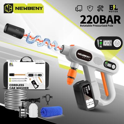 220Bar 5 IN 1 χωρίς ψήκτρες πλυντήριο υψηλής πίεσης 3 Gears Cordless Καθαρισμός κήπου αυτοκινήτου Εργαλείο άρδευσης για μπαταρία Makita 18V