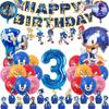 Sonic the Hedgehog-Themed Aluminum Foil Digital Balloon Set—Children's Birthday Party Banner and Decorations