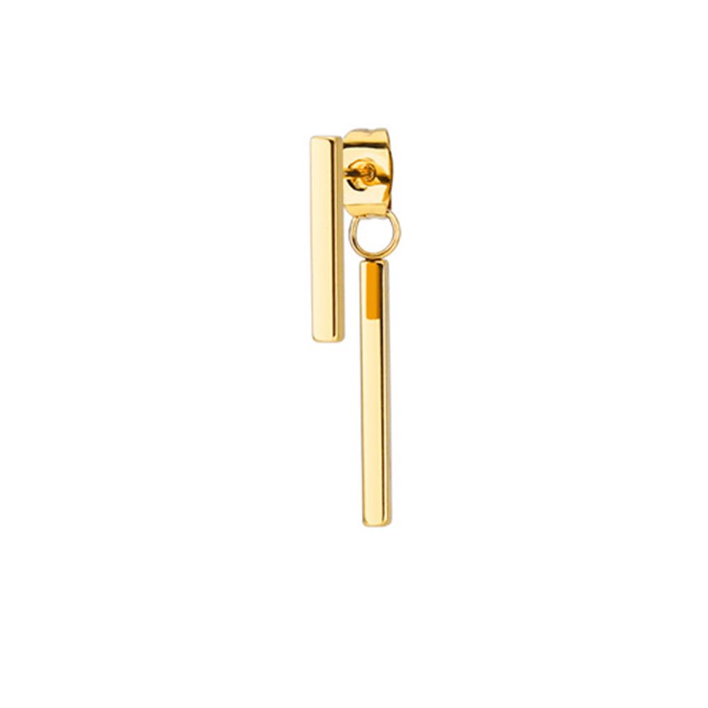 Color Copper Temperament Korean Style Stud Earrings Women Earrings T-shape Jewelry  Accessories