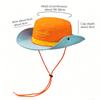 Travel Bucket Hats Casual Big Brim Sun Protection Quick Drying Camping Bucket Hats Retro Adjustable Color Matching Hiking Caps