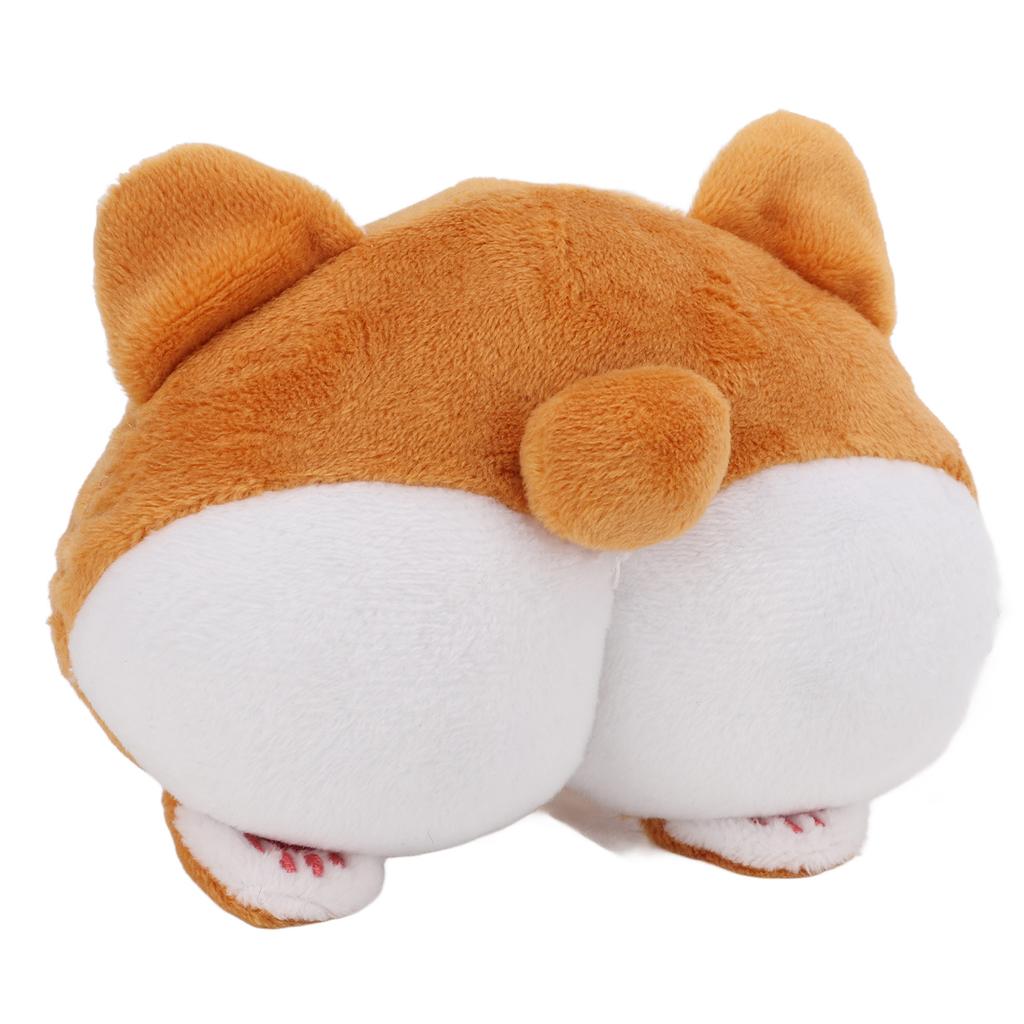 Corgi Ass Plush Squeaky Toy Funny Attractive Cleaning Teeth Pet Chew Toys for Small and Medium
