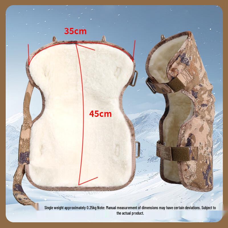 Lanqi Winter Cycling Fur-Lined Wool Knee & Leg Warmers