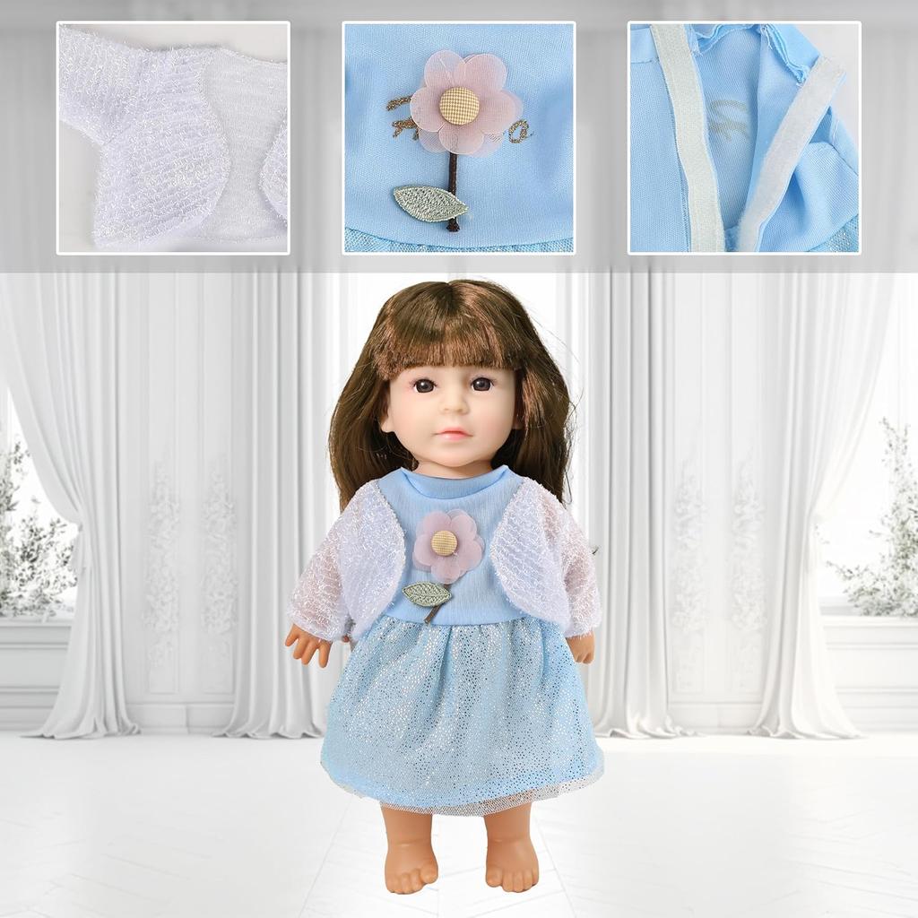 Girl Doll Clothes,12 Sets Doll Clothes Dress for 12 13 14 Inch Dolls, Lovely Baby Doll Outfits Accessories for Christmas Birthday for Little Girl