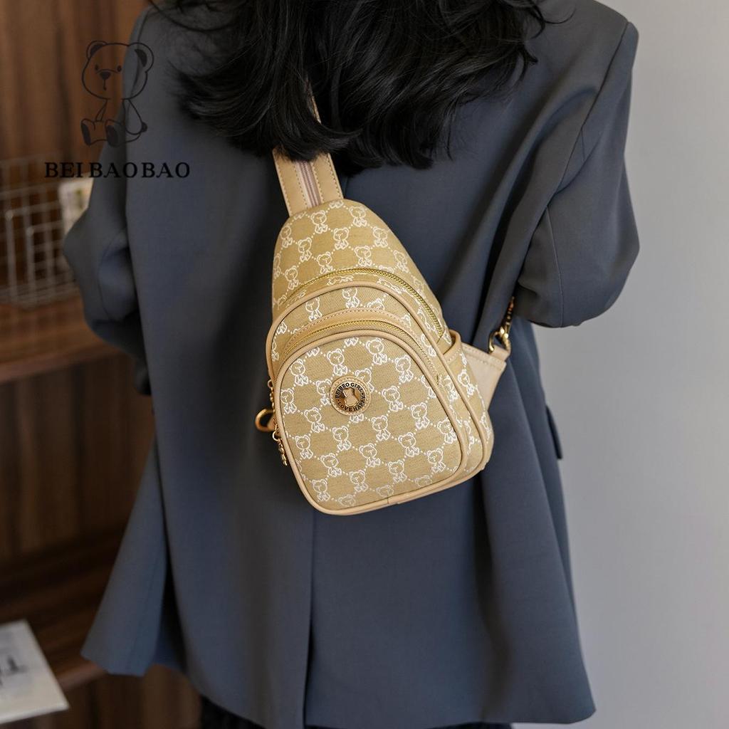 Women's Summer Canvas Chest Bag: Stylish, Atmospheric, Small Backpack