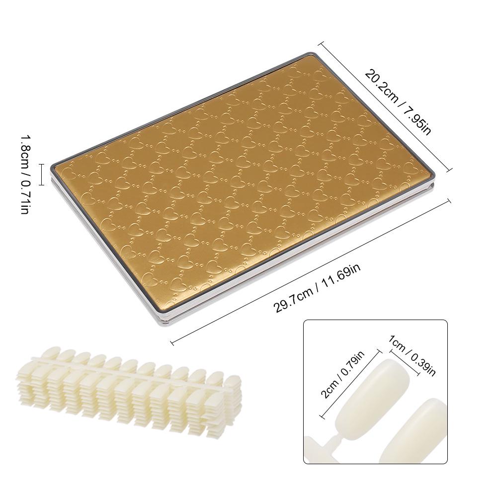 160 Nail Color Display Book With 240pcs False Nail Tips For DIY Nail Polish