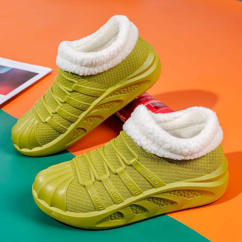 

Осень и зима мужские большие размеры 46 теплые бархатные утолщенные ЭВА износостойкие водонепроницаемые морозостойкие зимние ботинки высокие хлопковые ботинки 44