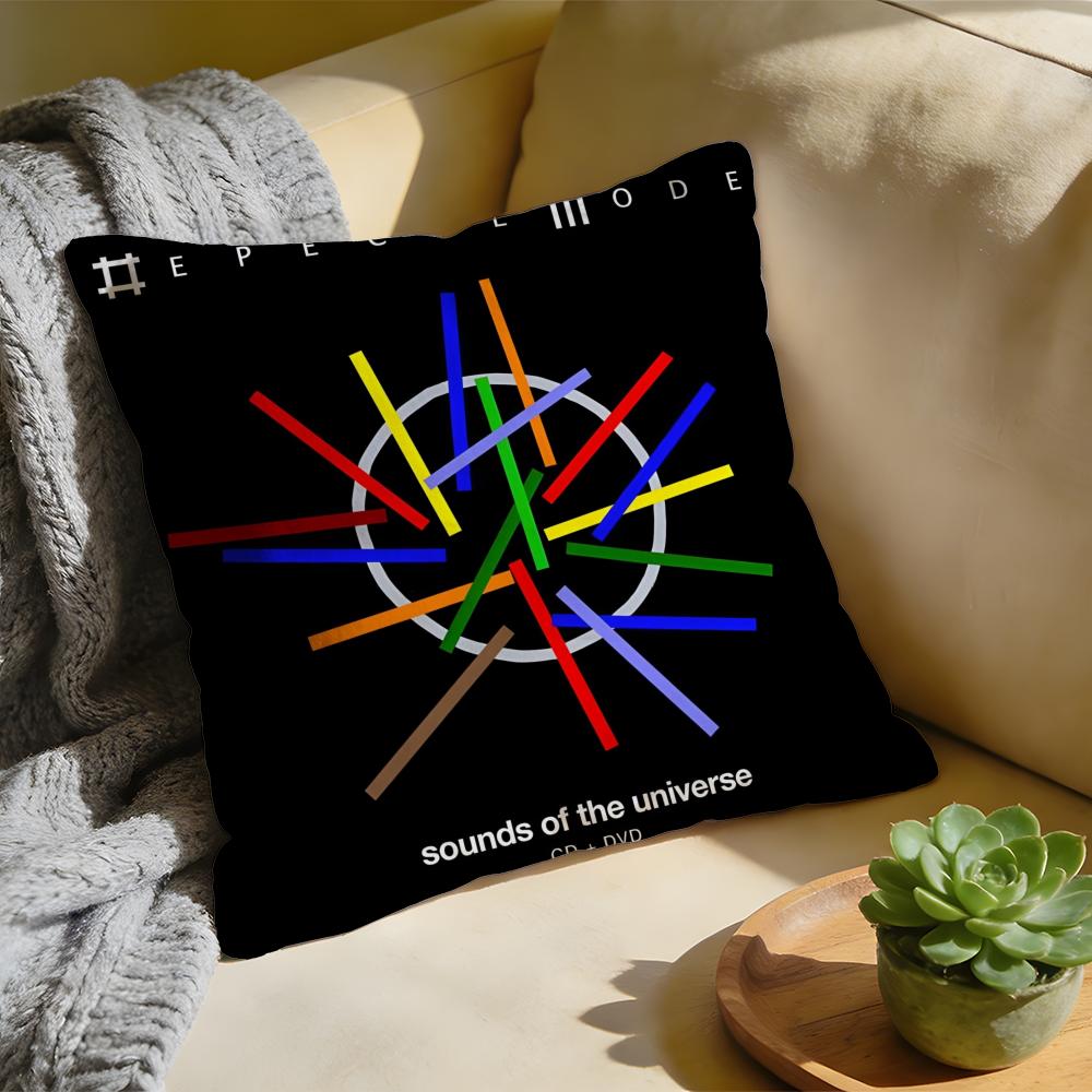 Cushion Cover  Washed Linen  Soft Breathable Decorative Case For Sofa Home Band DDepeche MMode Memento Mori Pillow Cover