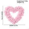 Pink Heart Shaped Wreath ,Front Door ,Artificial Hanging for Backdrop