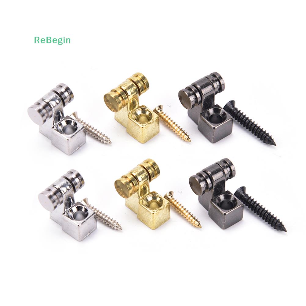 2Pcs Roller String Retainers Mounting Tree Guide for Electric Guitar silver