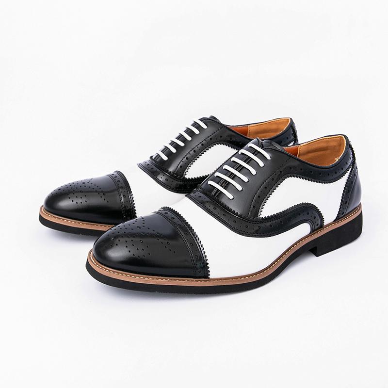 High Quality Brogues Shoes For Men British Men's Dress Formal Leather Shoes Wedding Business Leather Social Oxford Shoes Male for daily use