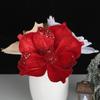 New 22cm Christmas Flowers DIY Fake Flowers Poinsettia Glitter Flower Merry Christmas Wedding Decor Xmas Tree Decorations