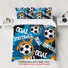 Bedding Three-Piece Set 3D Digital Printing Ink Splashing Football Quilt Cover Three (Four)