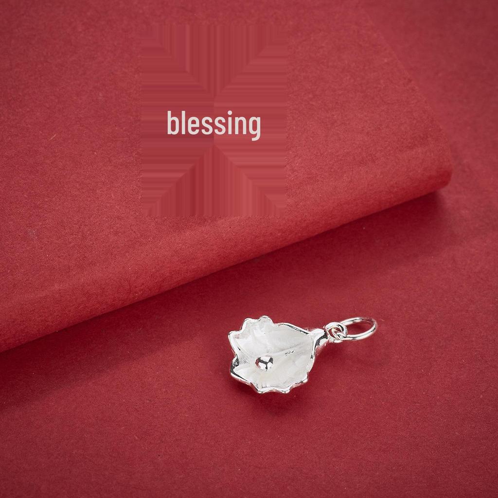 S925 Sterling Silver Morning Glory Flower Pendant for DIY Beading, Bracelet, Necklace Accessories.