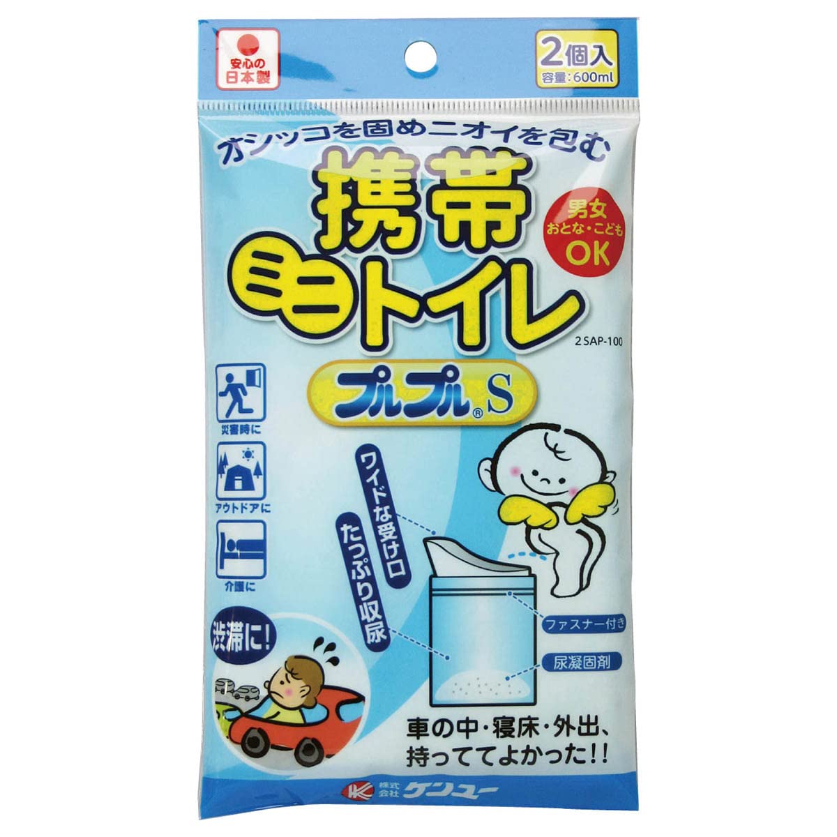 

Портативный мини-туалет Kenyu Purupuru S, 2 шт., 2SAP-100