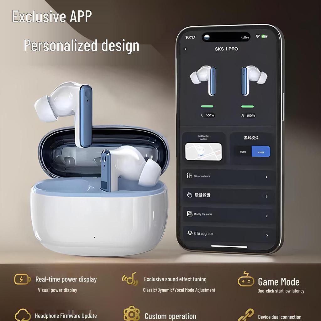 2025 Authentic Wireless Bluetooth Noise-Cancelling In-Ear Earphones with Long Battery and High Sound Quality