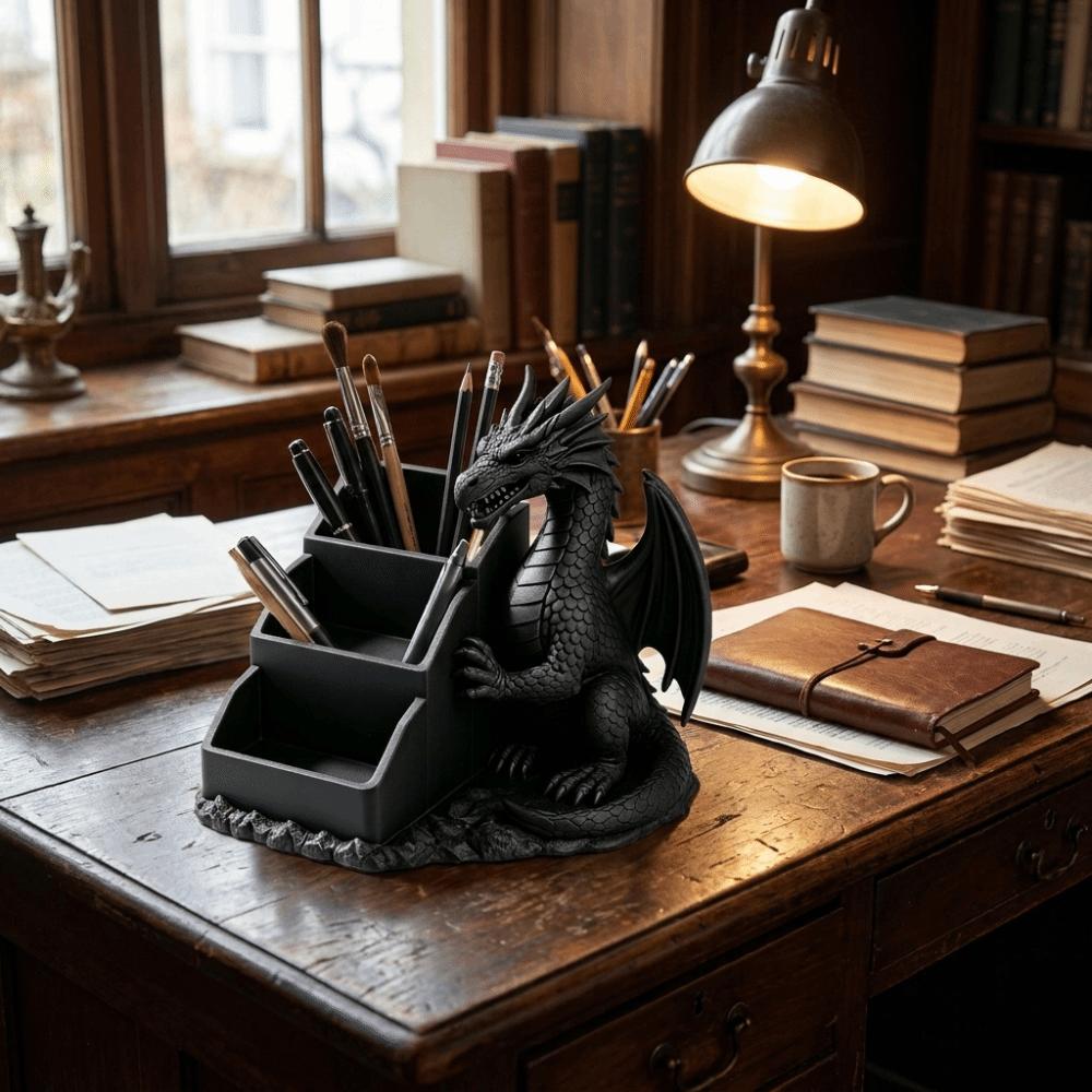 Realistic Dragon Storage Tray 3D Printed Desktop Storage Box Creative Toothbrush Rack  Desktop