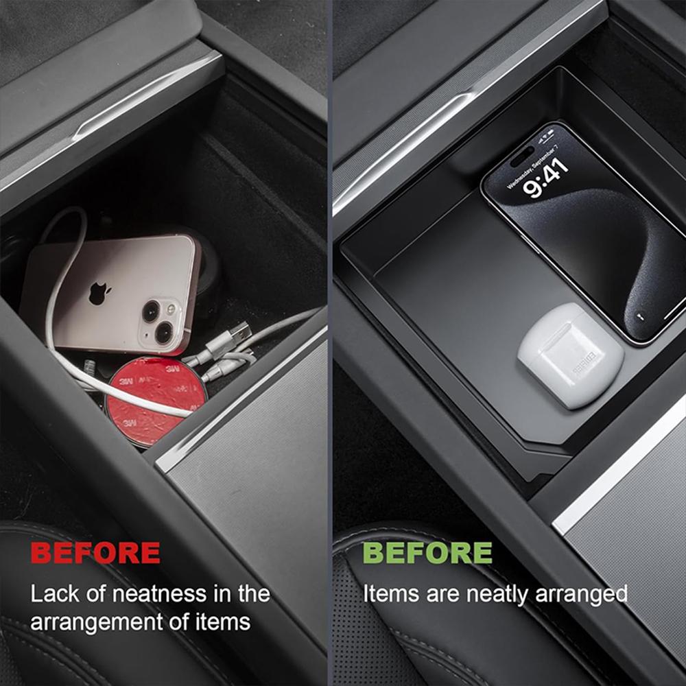 Storage Box For Tesla Model Y Juniper Model 3 Highland Accessories Center Console Organizer Armrest Box For Model 3/Y 2026