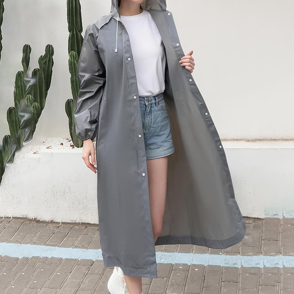 Jachetă de ploaie îngroșată pentru adulți, impermeabilă și rezistentă la vânt EVA, pe întregul corp, îngroșată, tot într-unul, pentru ciclism în aer liber, haină de ploaie portabilă