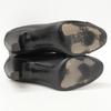 CHANEL [Excellent Condition] G36438 CC Logos Leather Heel Long Boots/ shoes 36 1/2 blackUsed