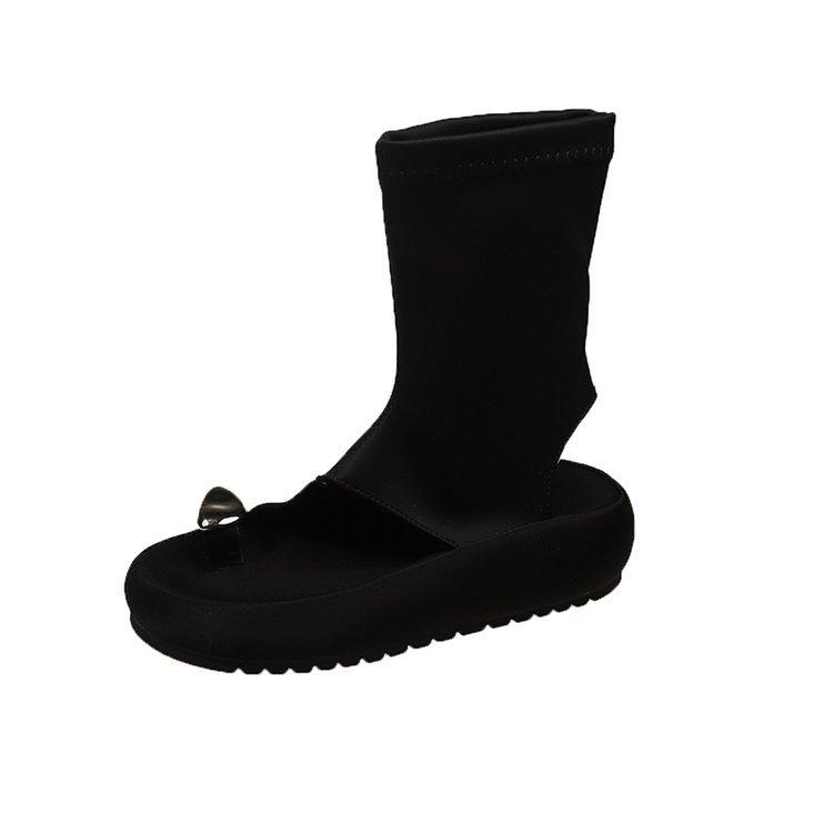 

British style cowboy cool boots for women 2025 summer new versatile platform fashion western cowboy short boots knight boots for women 40