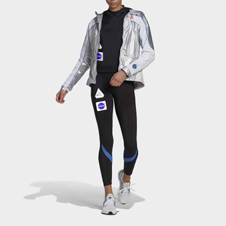 Adidas Space Hoodie Running Sportswear Women Tops Black GK6994