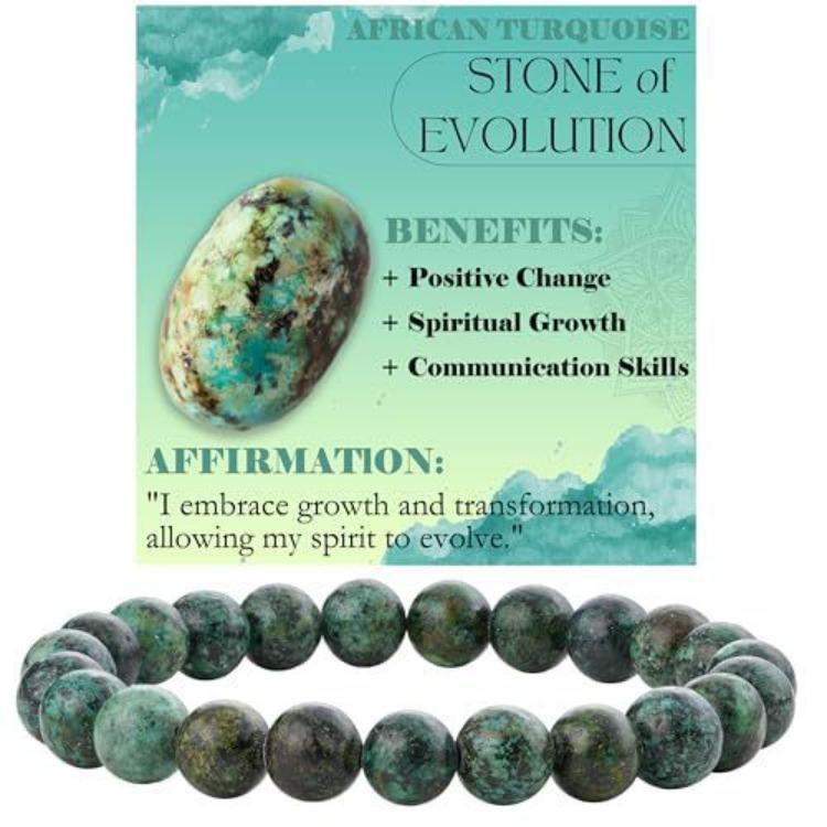 Regali Festivi Bracciale con Perle di Apatite Blu Pietra Naturale Gioielli alla Moda Rilassanti Per Uomo e Donna Accessorio Semplice Versatile per l'Uso Quotidiano