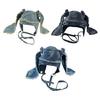 Ripped Rabbits Ear Hat for Adult Breathable Washed Fabric Ear Flap Caps Sunproof Pullover Caps Outdoor Street Daily Wear