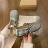 Single Shoes, Women's Shoes, New Style, Flat Sole, Soft Bottom, Breathable, Perforated, Sandals