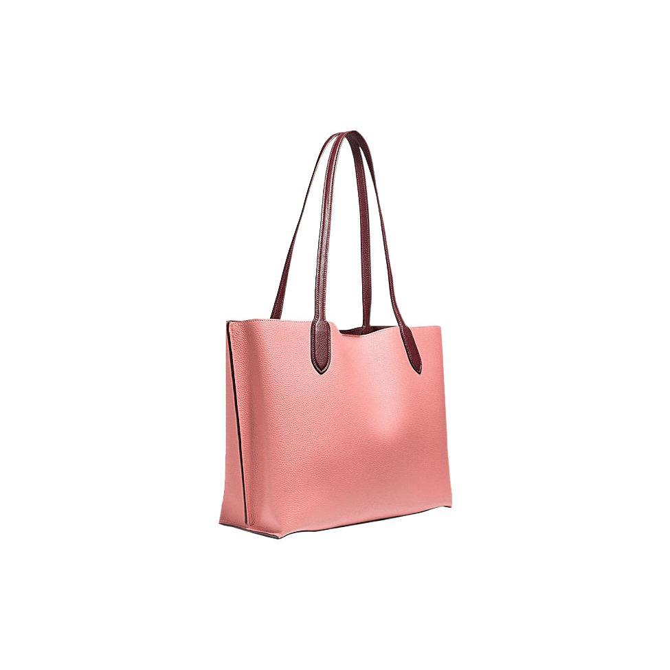 New COACH Willow Leather Handbag Large Women's Cherry Blossom Pink C0692-B4S5K