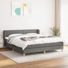VidaXL Divan Bed with Mattress Dark Grey 160x200cm Fabric - Model 3126734
