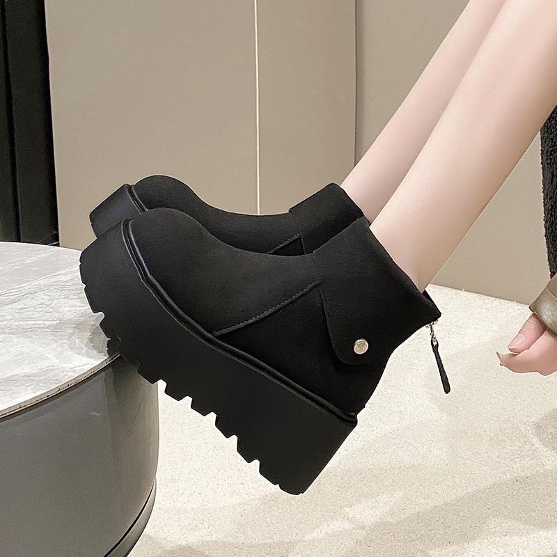 Korean Platform Thick Sole Martin Boots for Women: 2025 Autumn/Winter, Stylish & Comfortable Casual Short Boots