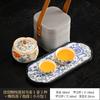 Guochao Splendid Mountains and Rivers Ru Kiln Binaural Teapot Ceramic Hand Grab Pot Light Luxury Portable Camping Small Set Kung Fu Tea Set