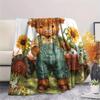 Coperta in Flanella con Stampa Bovini, Alta Qualità, Confortevole per Tutte le Stagioni, Decorazione per la Casa, Calore e Comfort, Perfetta per Regali di Natale